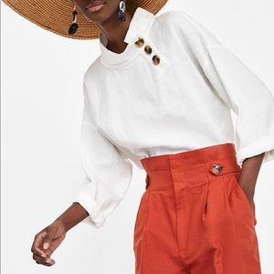 Bottomed pants with belt